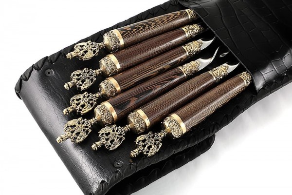 Набор шампуров в чехле "Россия"